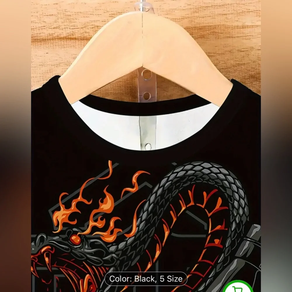 New Right Side Whiskey Snake Design Tee  Size Large. - Picture 3 of 9